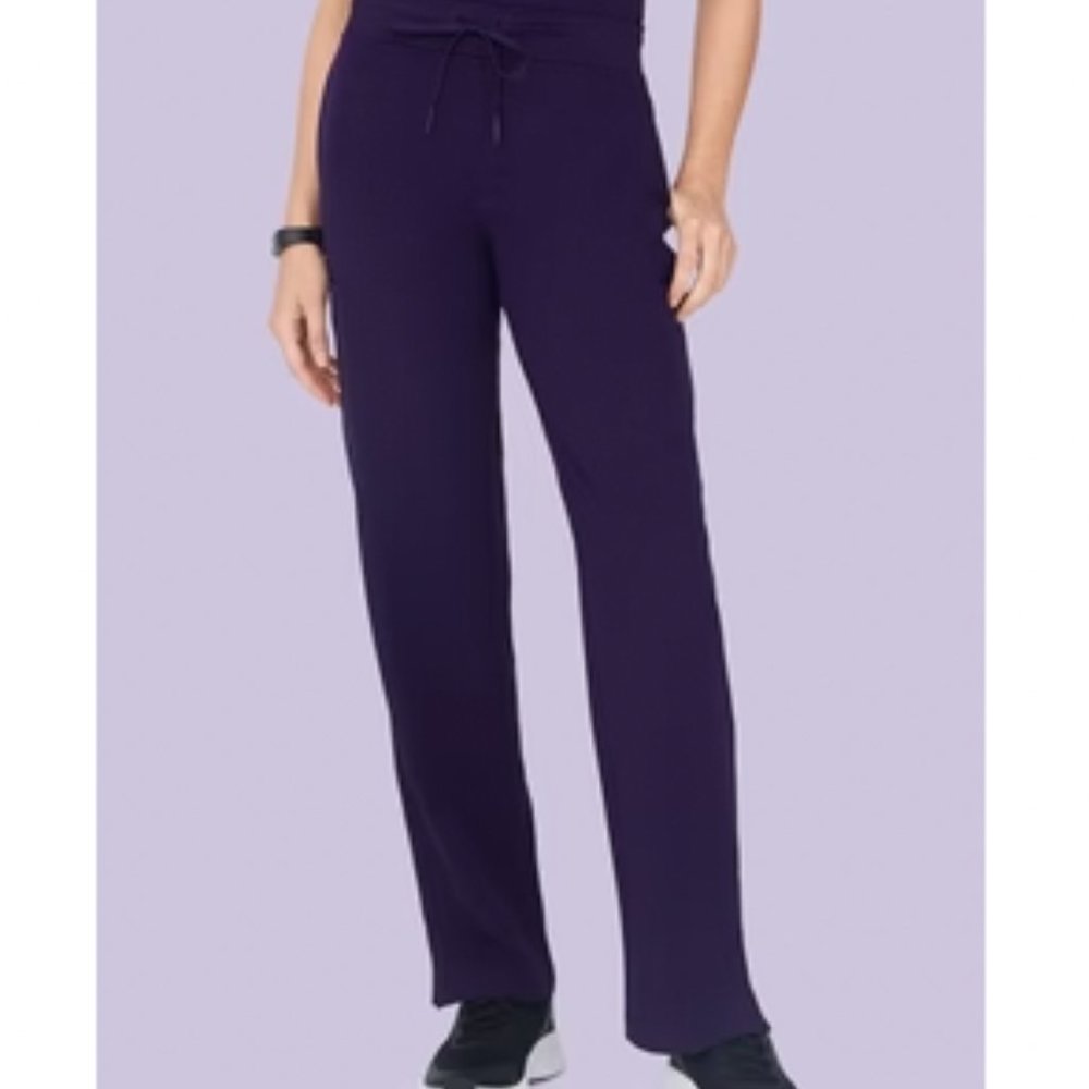 MANDALA NWOT Women's Size Petite Small Eggplant Cargo Scrub Pants